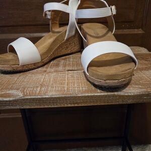 White Wedge Sandals